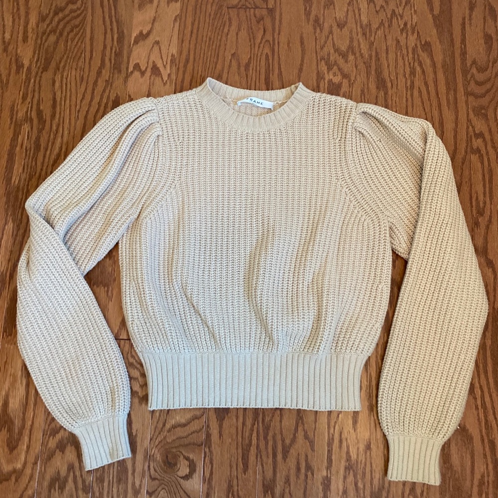 FRAME Clean Crewneck Sweater Vicuña